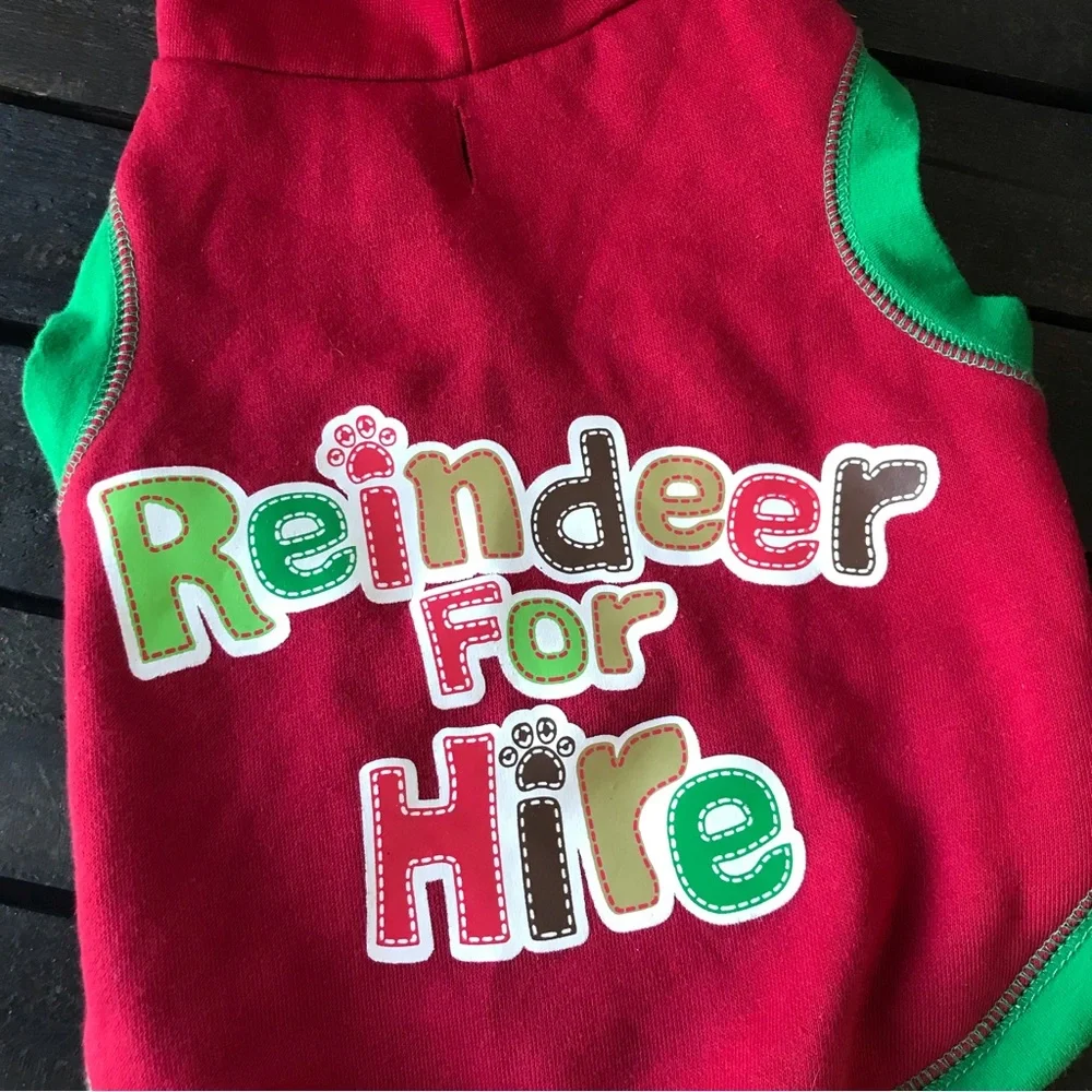 Simply Dog Hoodie Christmas Reindeer for Hire